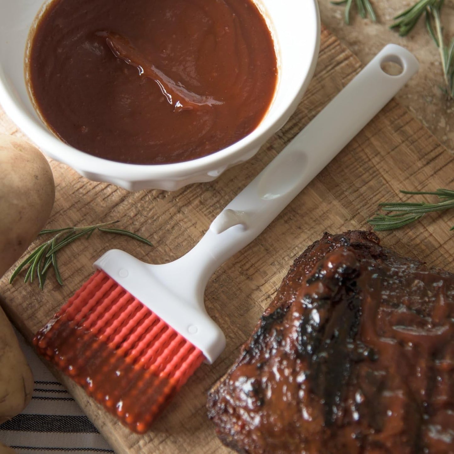 Wide Head Silicone Oil Brush – Heat Resistant Food Grade Basting Brush for BBQ, Baking & Cooking