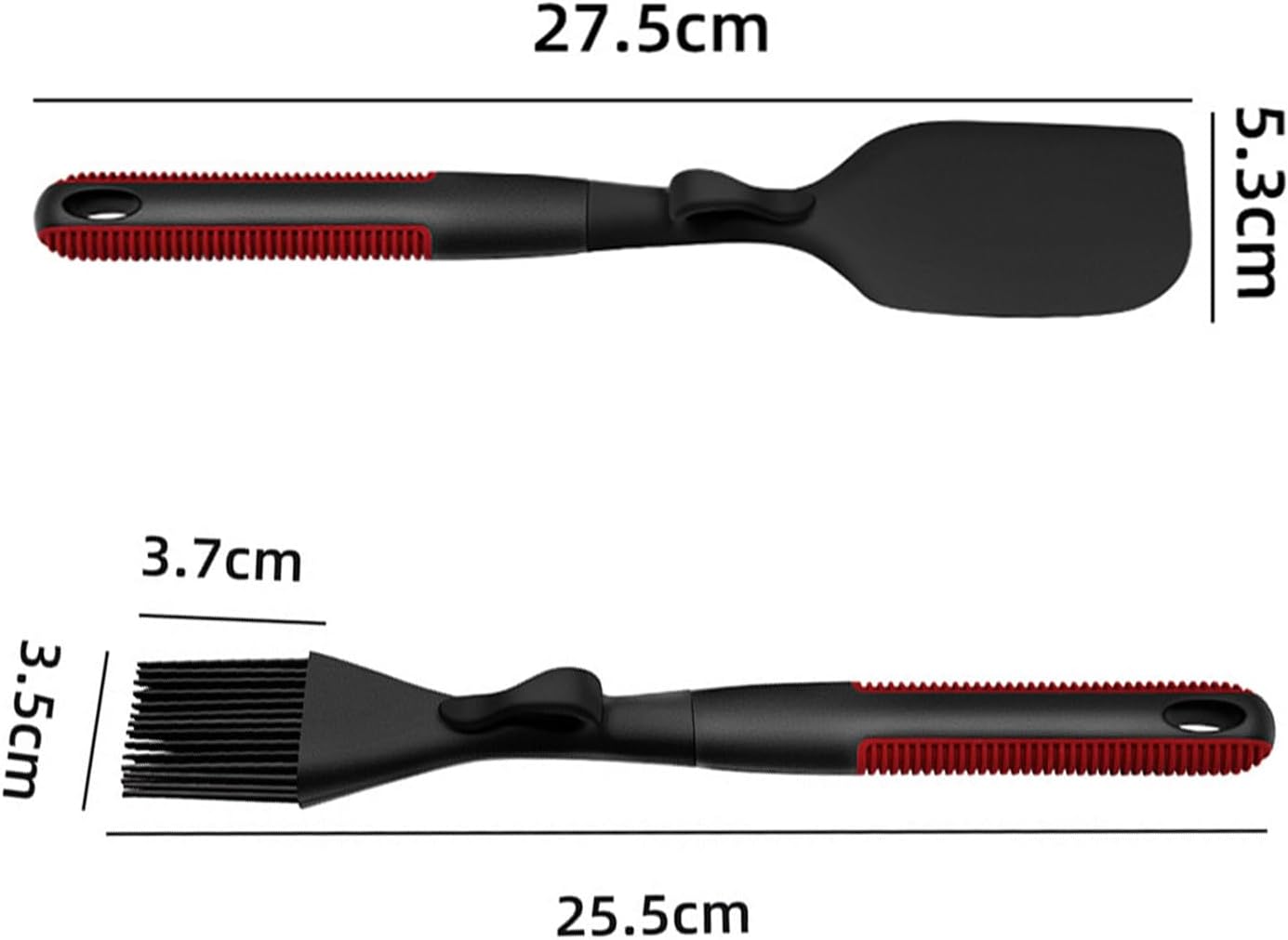 2 Pack Silicone Oil Brush & Spatula Set – Food Grade Heat Resistant Kitchen Utensils