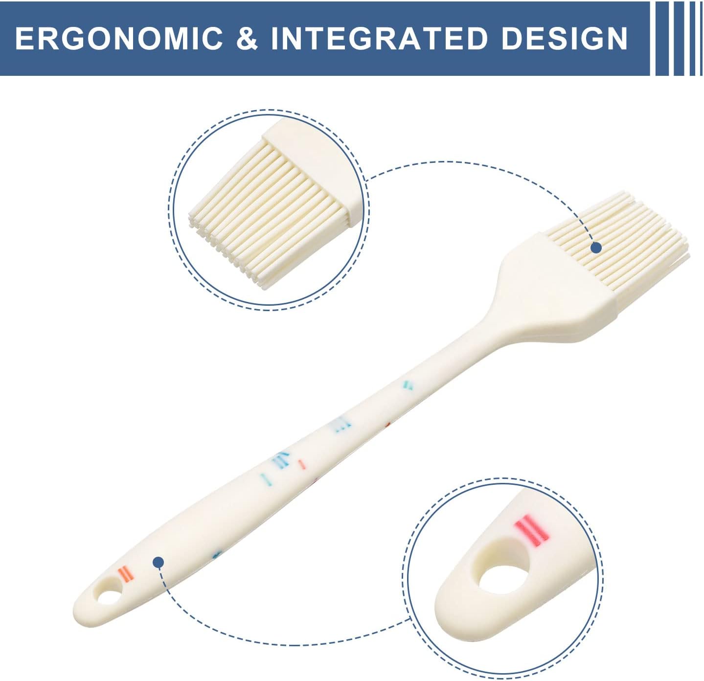 Long Handle Silicone Oil Brush – Food Grade Heat Resistant Basting Brush for Baking & Cooking