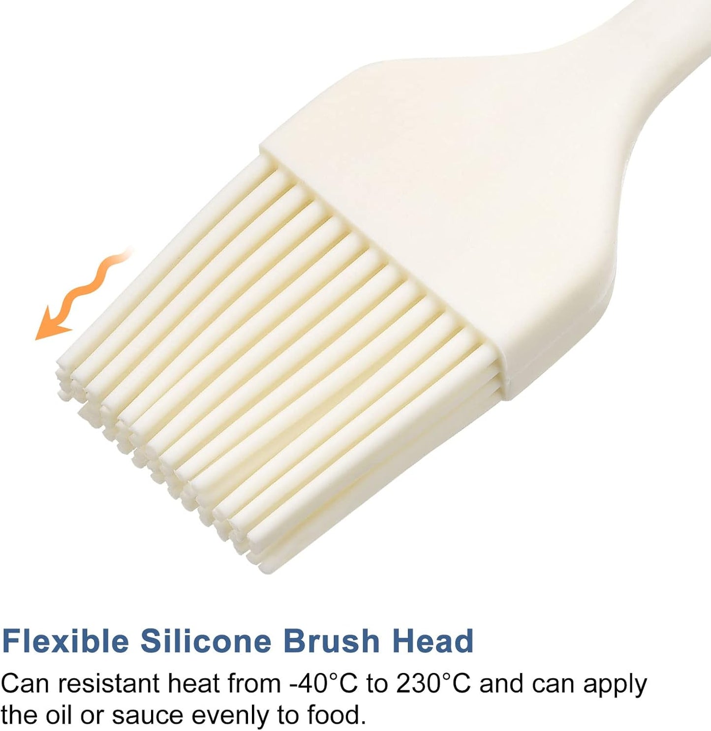 Long Handle Silicone Oil Brush – Food Grade Heat Resistant Basting Brush for Baking & Cooking