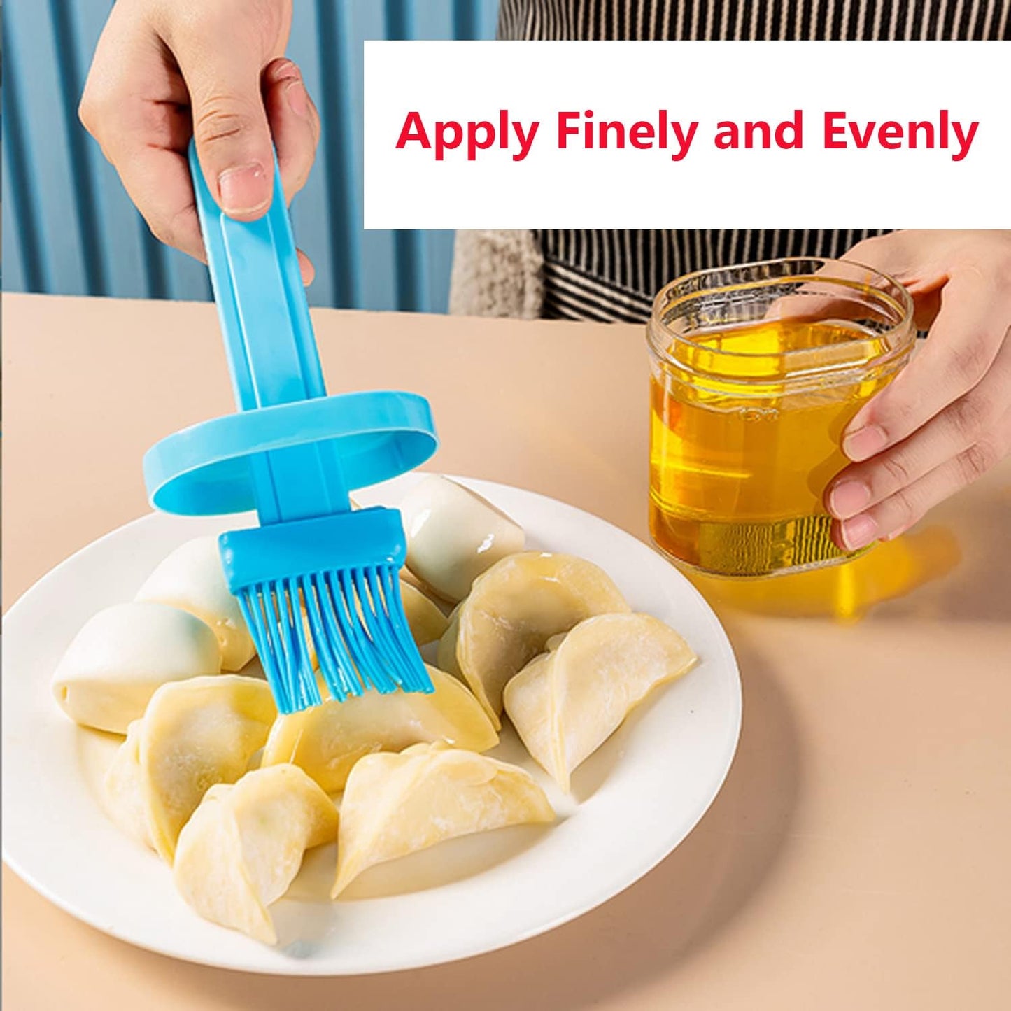 Silicone Oil Brush Bottle – Food Grade High-Heat Resistant Dispenser with Basting Brush for BBQ, Baking & Cooking 17cm×7cm
