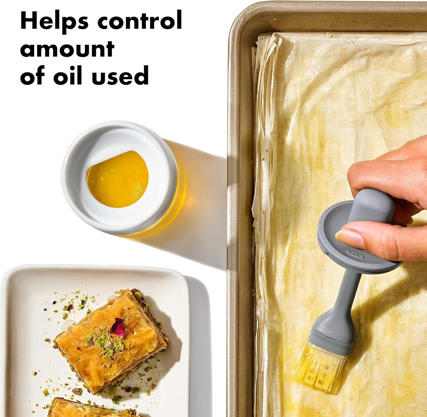 Glass Oil Dispenser with Silicone Brush – Heat-Resistant Cooking Bottle for Oil, Sauce & Marinade 250ml (14.9cm × 6.3cm)